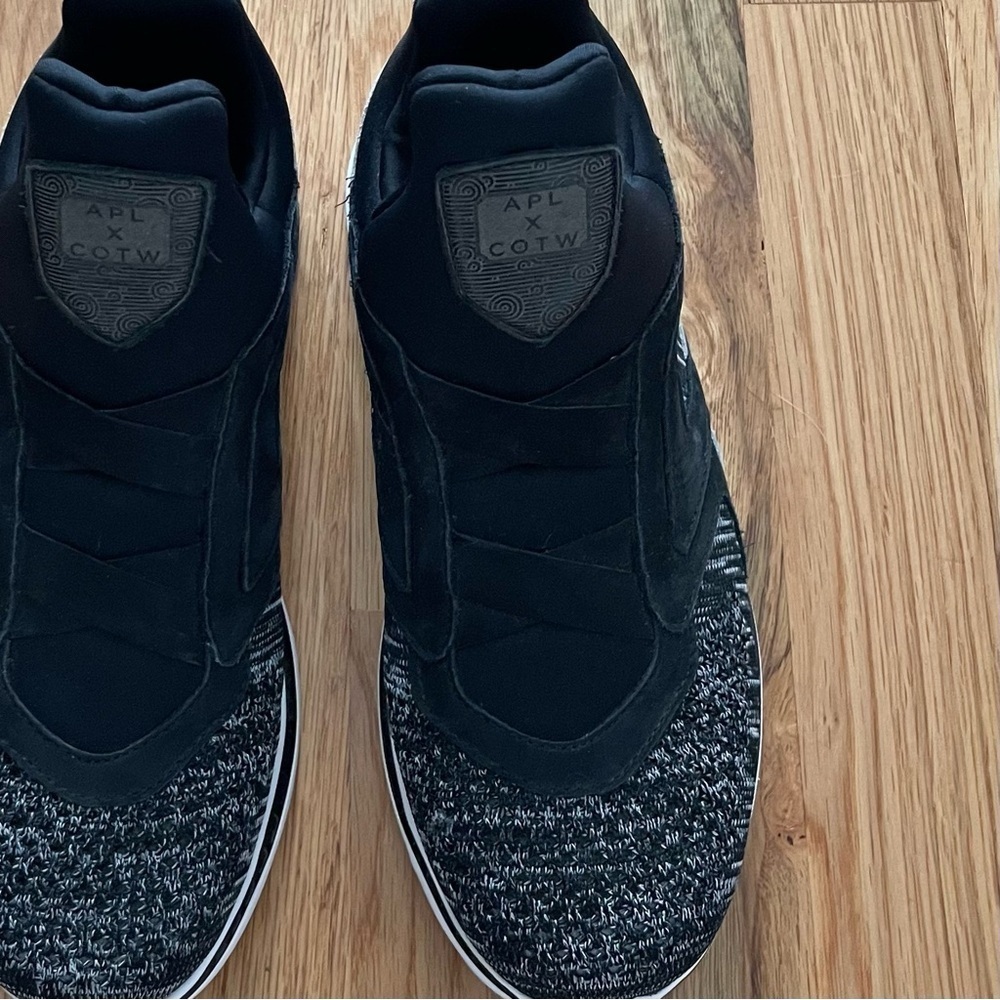 APL x COTW LUX Cielo Leather, Suede, & Neoprene Black, White, & Gray Sneakers - Picture 3 of 7